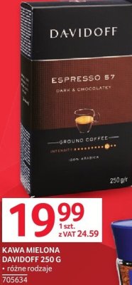Kawa mielona Davidoff 250 g promocja w Selgros