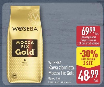 Kawa ziarnista Mocca Fix Gold 1 kg promocja w Aldi