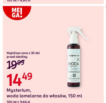 Woda lamelarna Mysterium promocja w Rossmann