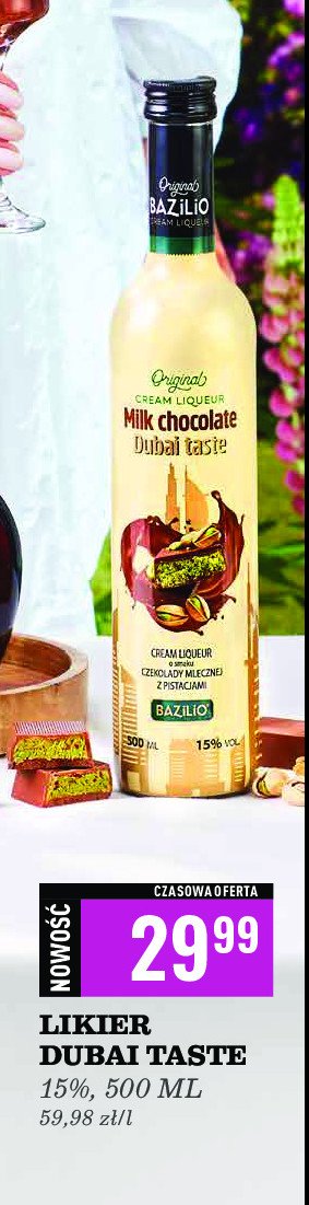 Likier Bazilio dubai taste promocja