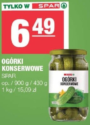 Ogórki konserwowe Spar promocja w SPAR