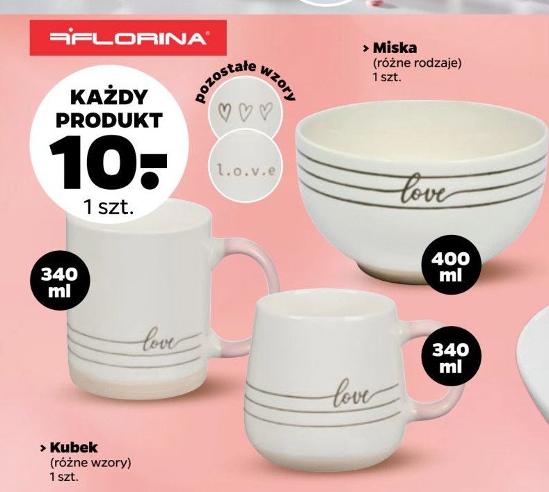 Miska love 400 ml Florina (florentyna) promocja