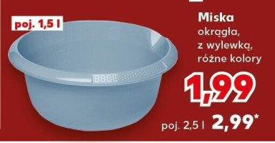 Miska okrągła, z wylewką, różne kolory promocja w Kaufland