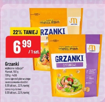 Grzanki wybrane rodzaje Mamut promocja w POLOmarket