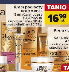 Serum pod oczy Perfecta 24k gold & rose oil promocja