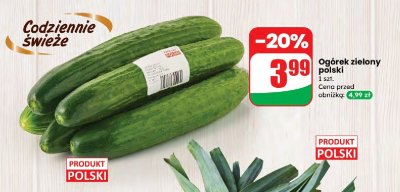 Ogórek zielony polski promocja w Dino