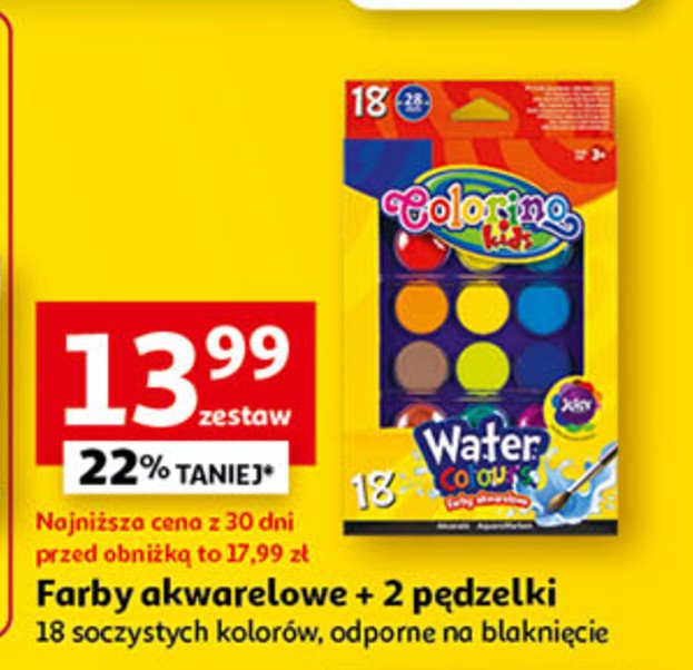 Farby akwarelowe Colorino kids promocja