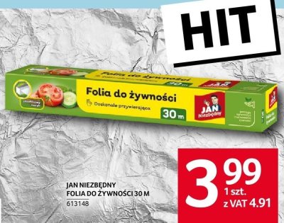 Folia do żywności Jan Niezbędny 30m promocja w Selgros