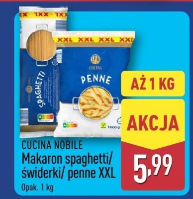 Makaron spaghetti XXL CUCINA NOBILE promocja w Aldi
