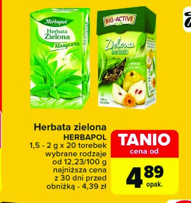 Herbata zielona Herbapol promocja