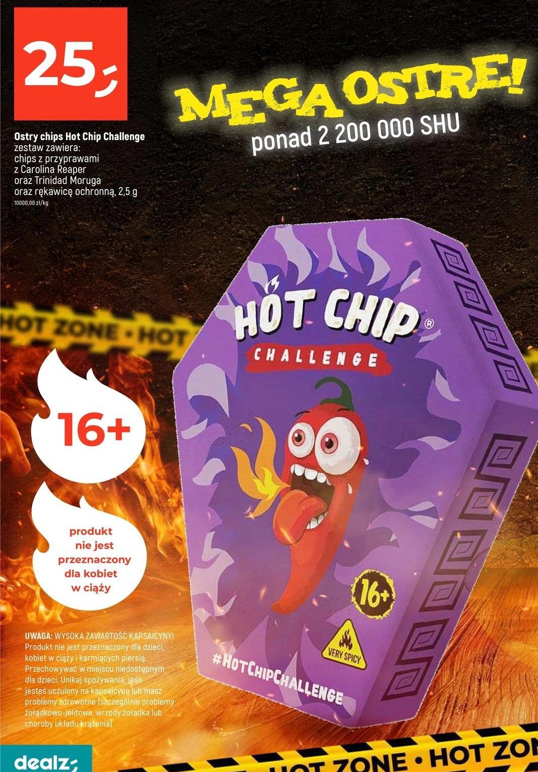 Chipsy challenge Hot-chip promocja w Dealz