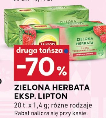 Herbata zielona Lipton promocja w Stokrotka