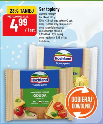 Ser topiony różne rodzaje Hochland promocja w POLOmarket