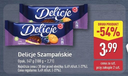 Ciastka z galaretk膮 jagodow膮 Delicje szampa艅skie promocja