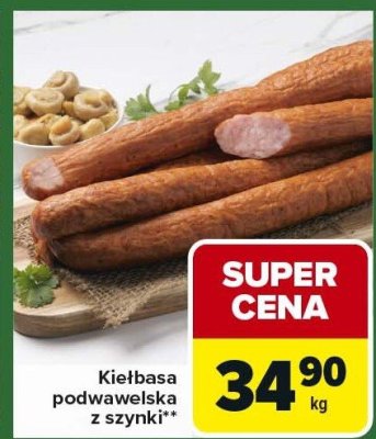 Kiełbasa podwawelska z szynki promocja w Carrefour Express