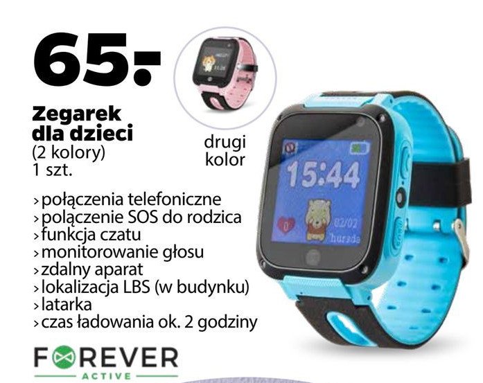 Zegarek dla dzieci kw-50 niebieski Forever promocja