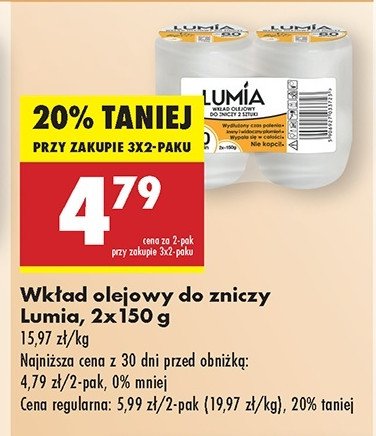 Wkład olejowy 60 h Lumia promocja w Biedronka