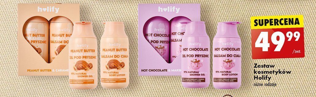 Zestaw w pudełku peanut butter balsam do ciała+ żel pod prysznic Holify promocja