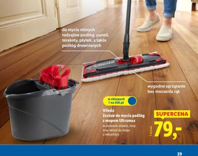 Zestaw do mycia podłóg z mopem Ultramax Vileda promocja w Lidl