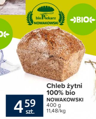 Chleb żytni 100% bio Nowakowski promocja
