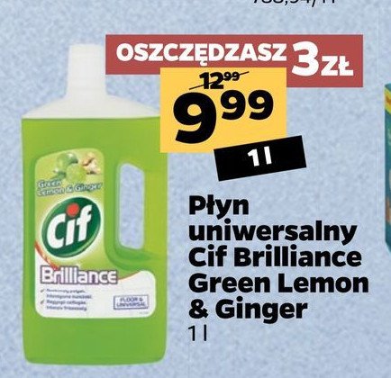P艂yn uniwersalny green lemon & ginger Cif brilliance promocja