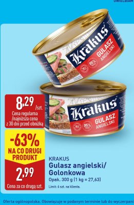 Gulasz angielski KRAKUS  promocja w Aldi