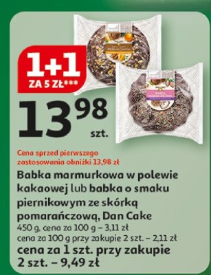 Babka marmurkowa w polewie kakaowej lub babka o smaku piernikowym ze szlazką pomarańczową, Dan Cake promocja w Auchan