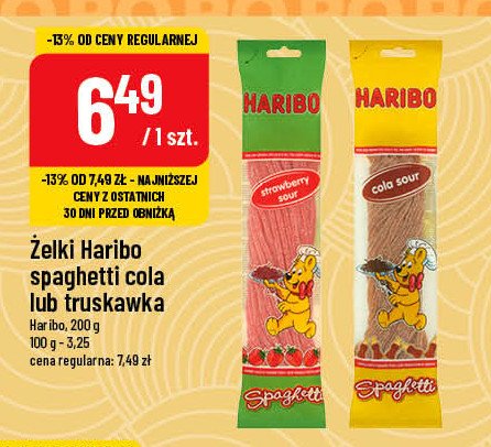 Żelki truskawkowe Haribo spaghetti promocja