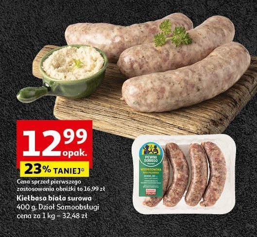 Kiełbasa biała Auchan pewni dobrego promocja w Auchan