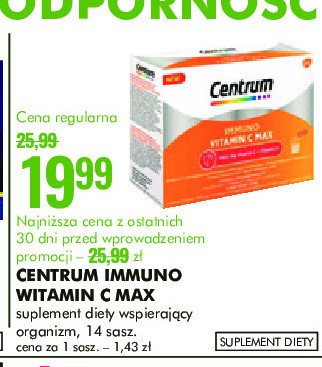 Suplementy vitamin c max Centrum immuno promocja