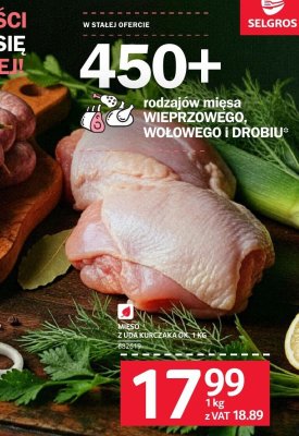 Mięso z uda kurczaka ok. 1 kg promocja w Selgros