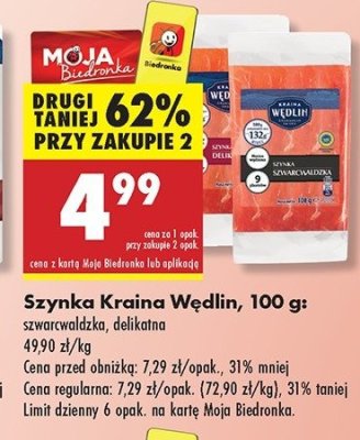 Szynka wędzona delikatna Kraina wędlin promocja