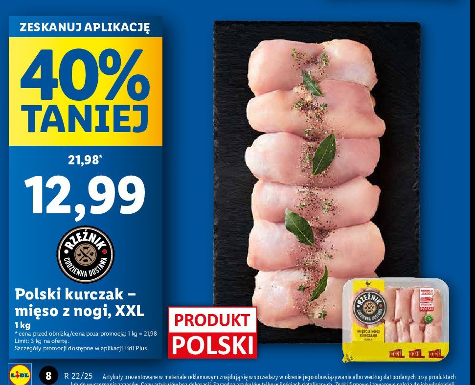 Mięso z nogi kurczaka xxl Rzeźnik codzienna dostawa promocja w Lidl