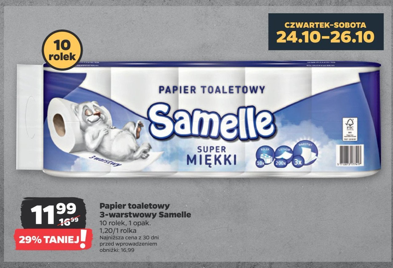 Papier toaletowy Samelle promocja