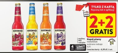Napój piwny HARDMADE wybrane rodzaje promocja w Intermarche