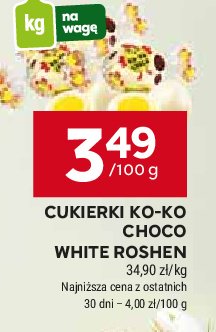 Cukierki ko-ko choco white Roshen promocja