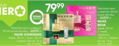 Olejek NUXE ROSE 50 ml + woda micelarna 100 ml + balsam do ust 15 g promocja w Super-Pharm