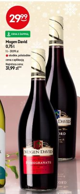 Wino Mogen David słodkie, półsłodkie promocja w Żabka