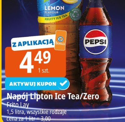 Napój Lipton Ice Tea/Zero Hortex promocja w Leclerc