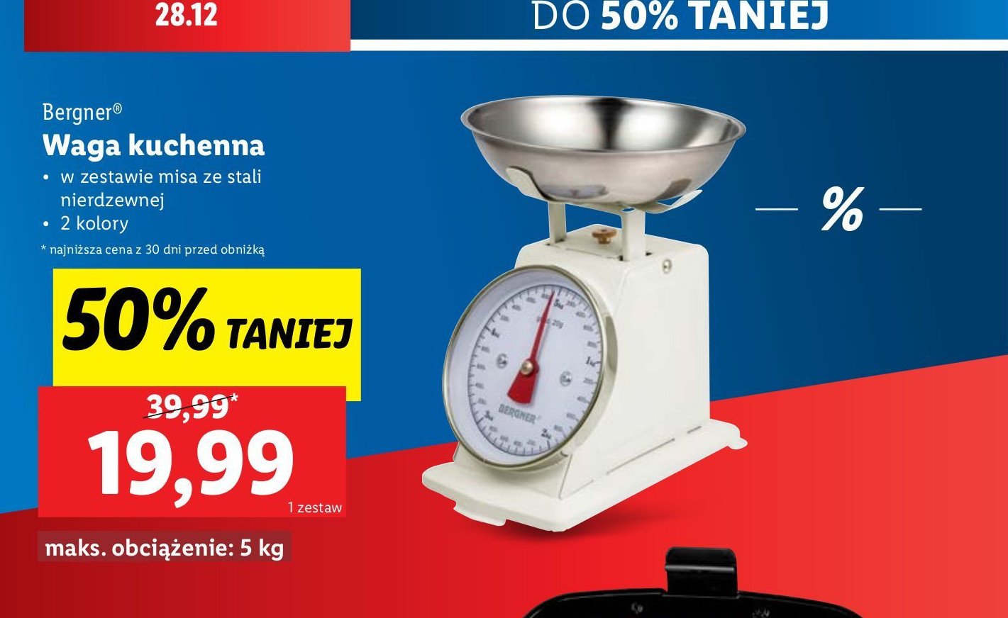 Waga kuchenna Bergner promocja w Lidl