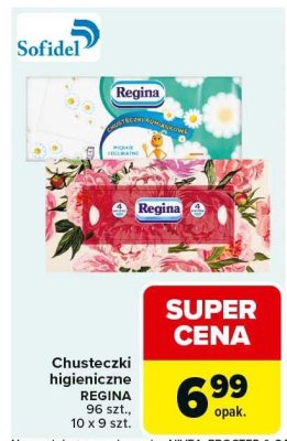 Chusteczki higieniczne Regina promocja w Carrefour Market