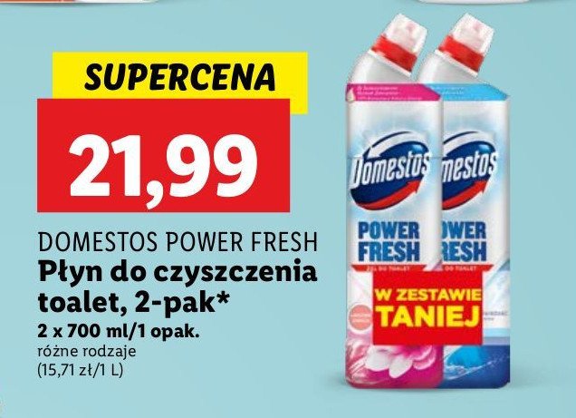 Żel do wc floral + ocean Domestos power fresh (wcześniej total hygiene) promocja