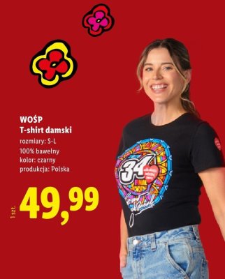 T-shirt damski rozmiary: S-L 100% bawełny  promocja w Lidl