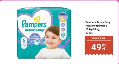 Pieluchy Active Baby rozmiar 6 promocja w Biedronka