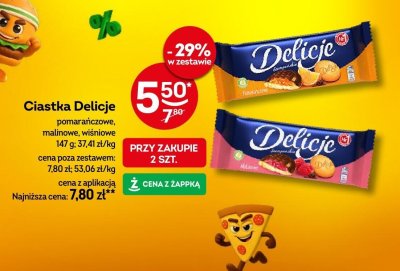 Ciastka Delicje pomarańczowe promocja w Żabka