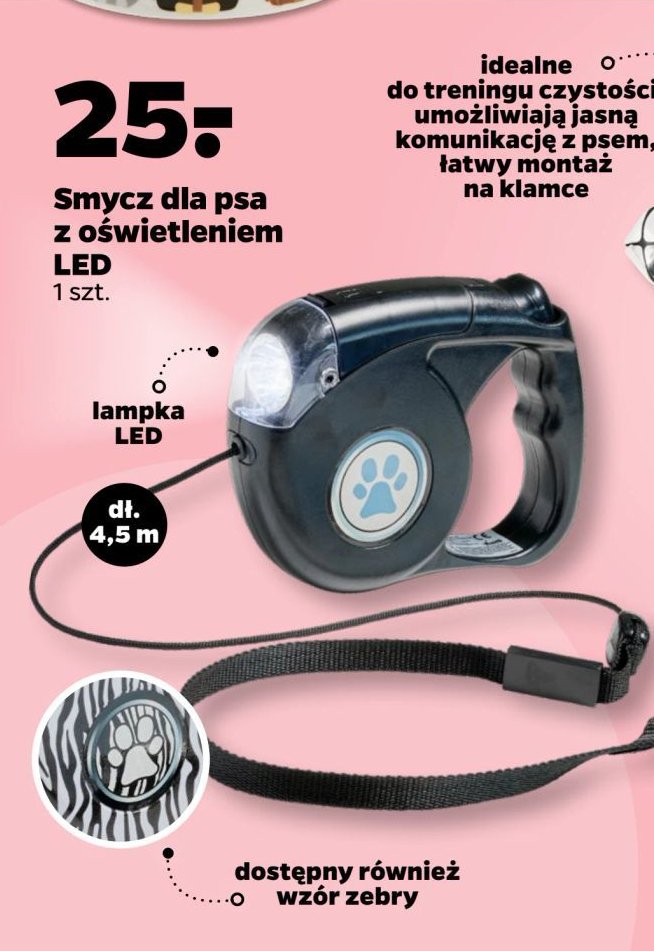 Smycz dla psa z oświetleniem led promocja