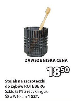 Stojak na szczoteczki do zębów ROTEBERG Szkło (51% z recyklingu). S8 x W10 cm promocja w Jysk