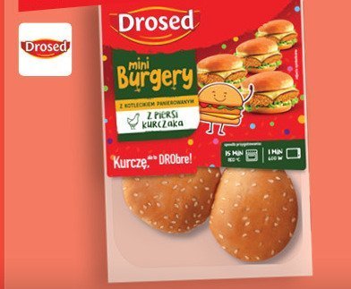 Mini burgery z kotletem Drosed 228 g promocja w TOPAZ