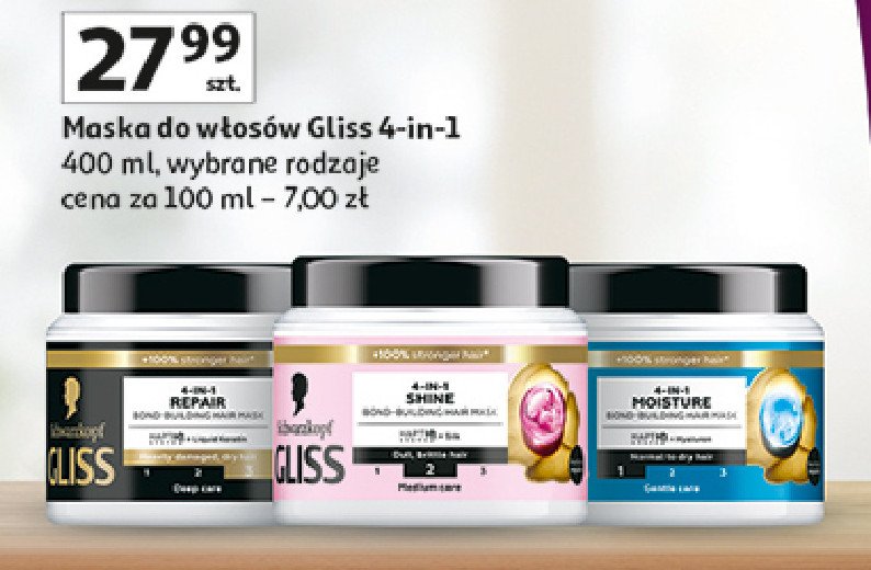 Maska do włosów Gliss kur total repair promocja