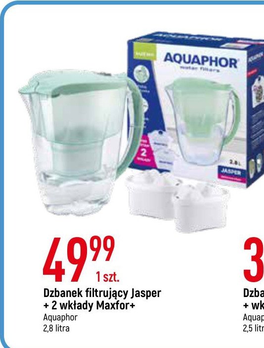Dzbanek filtruj膮cy do wody 2.8 l + 2 wk艂ady Aquaphor promocja